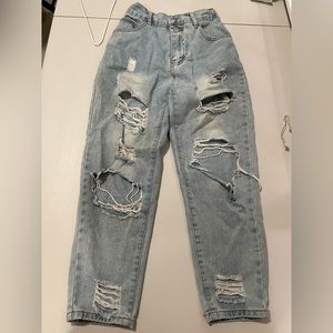 ripped mom jeans